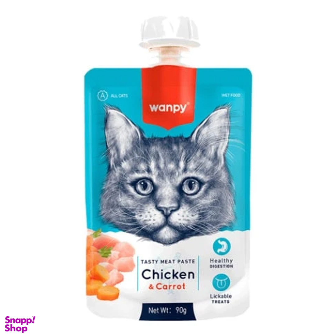 پودینگ گربه ونپی مدل Chicken and Carrot وزن 90 گرم
