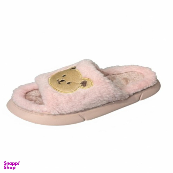 دمپایی زنانه طرح آریا خرس رنگ صورتی