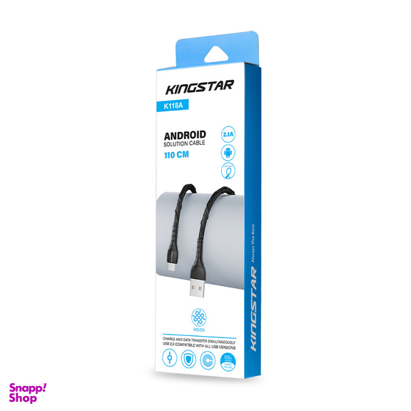 کابل تبدیل USB-C به microUSB کینگ استار مدل K118a طول 1.1 متر