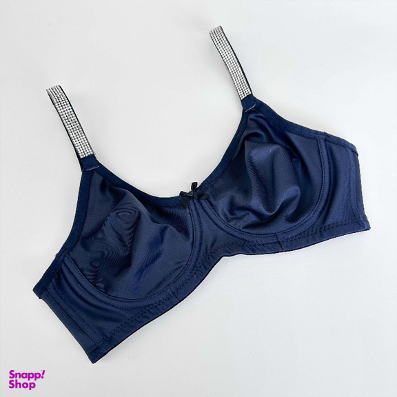 ست شورت و سوتین زنانه نوشه پوش مدل فنردار توری کد 90102 رنگ سرمه ای