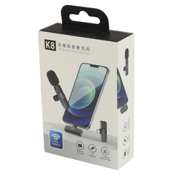 میکروفن یقه ای بی سیم مدل K8 Dual Type-C بسته 2 عددی
