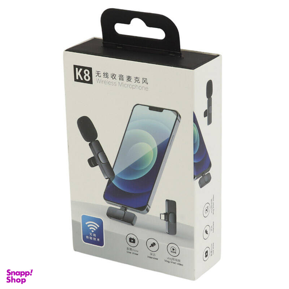 میکروفن یقه ای بی سیم مدل K8 Dual Type-C بسته 2 عددی