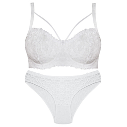 ست شورت و سوتین زنانه کارنا رز مدل فنردار کد 5169 رنگ سفید