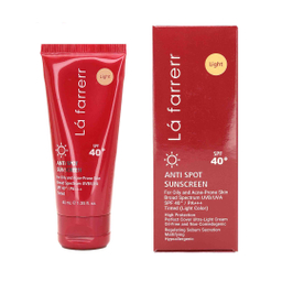 کرم ضد آفتاب و ضد لک لافارر SPF40 مناسب پوست چرب و مستعد آکنه رنگ روشن حجم 40 میلی لیتر