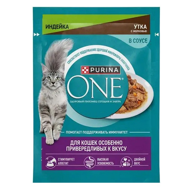 پوچ گربه پورینا مدل Sharj Pet طعم بوقلمون و اردک وزن 75 گرم