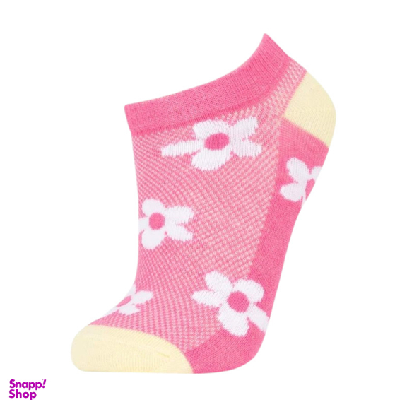 جوراب زنانه دفکتو مدل آنتی باکتریال Flowers بسته 5 عددی