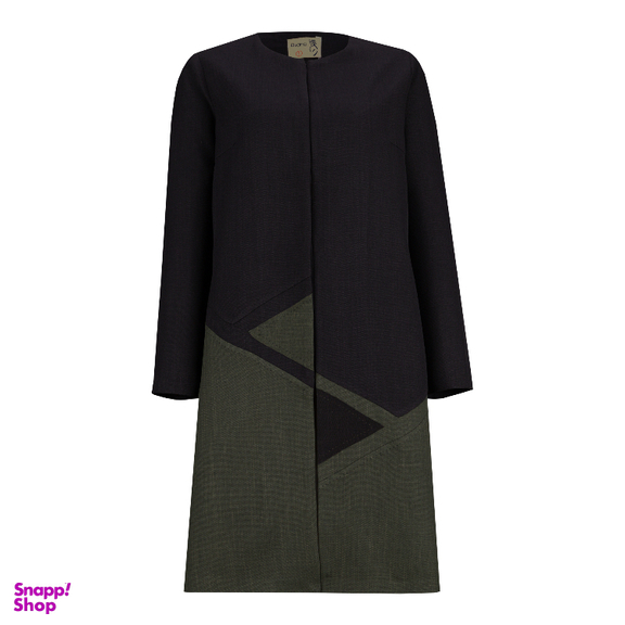 مانتو زنانه السانا مدل آرنوشا کد 216553 رنگ مشکی زیتونی