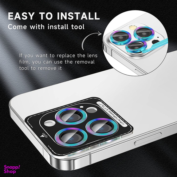 محافظ لنز دوربین بوف مدل HD-ColorLenz مناسب برای گوشی موبایل اپل Iphone 14 Pro Max / 14 Pro