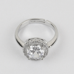 انگشتر دخترانه مدل تک نگین کد 407074026