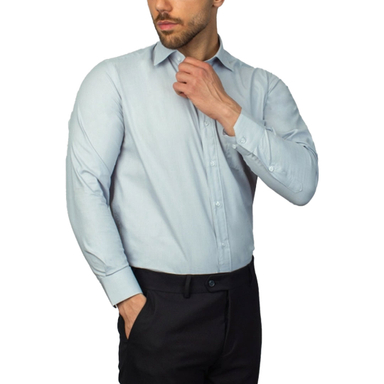 پیراهن آستین بلند مردانه آیکت مدل فلورا آکسفورد کد 112 رنگ یخی