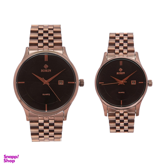 ست ساعت مچی عقربه ای زنانه و مردانه سورین مدل GL1015B-SC10C