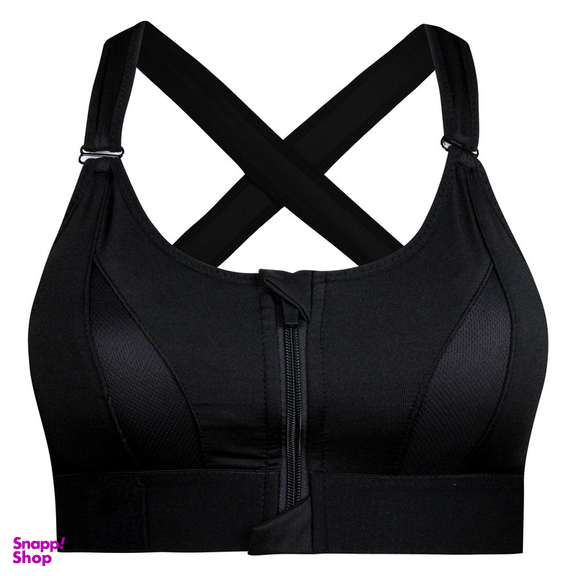 نیم تنه ورزشی زنانه ماییلدا مدل بند چسبی پددار پشت ضربدری کد 5166-805 رنگ مشکی