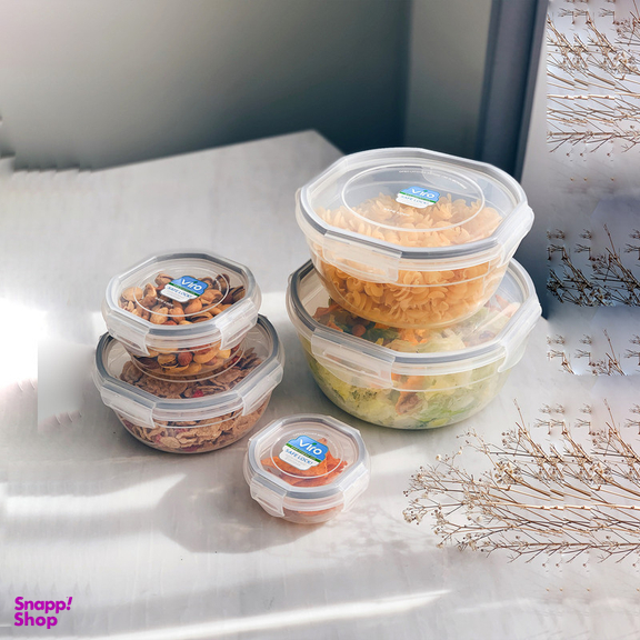 ظرف نگهدارنده ویرو پلاستیک مدل 307 مجموعه 5 عددی
