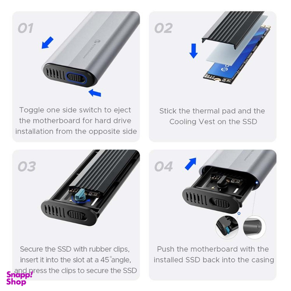 باکس هارد M.2 SSD اوریکو مدل AXM2-G2-V1