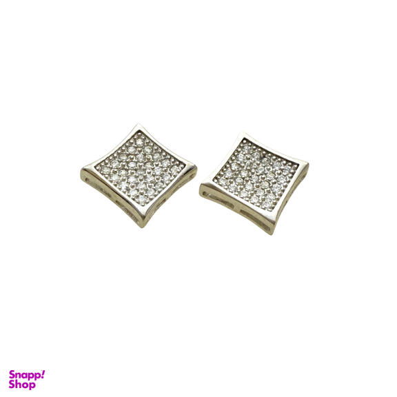 گوشواره نقره 925 عیار زنانه طرح مربع کد 48008 EAR