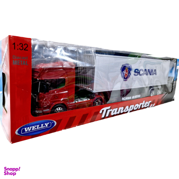 ماکت تریلی اسکانیا ویلی مدل R730 به همراه کانتینر مقیاس 1:32 کد 3028