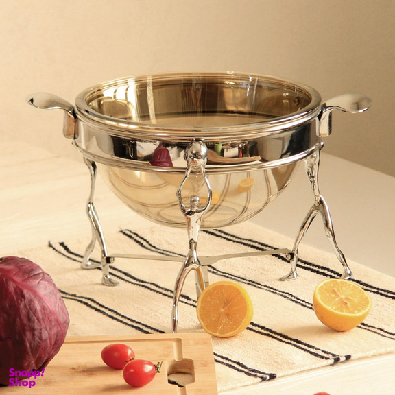 سوفله سالاد خوری سالی نو مدل آدمک استیل کد 3006-SS