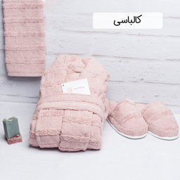 سرویس حوله پالتویی 3 تکه هیرو طرح سالوینو سایز 135 سانتی‌ متر