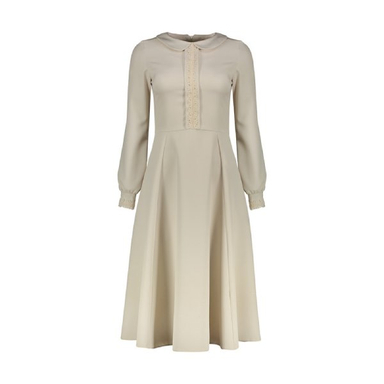 پیراهن زنانه برنس مدل آپامه رنگ کرم