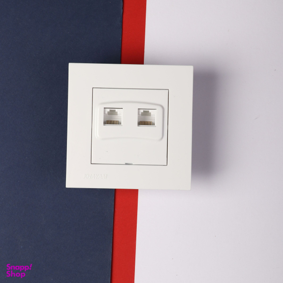 پریز شبکه دو پورت خیام الکتریک مدل آرام