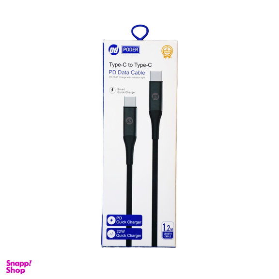 کابل دیتا Type-C پودر مدل PD-21 طول 1.2 متر