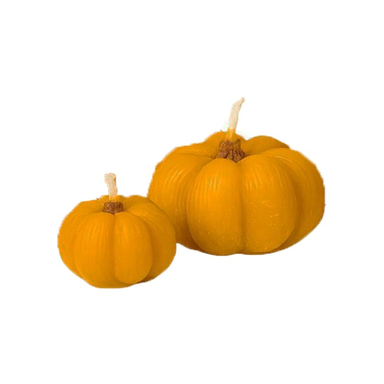 شمع بدون بو مدل کدو تنبل بسته 2 عددی