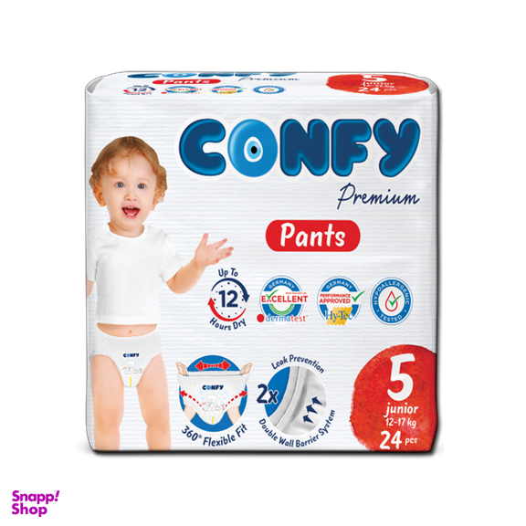 پوشک شورتی کانفی سایز 5 بسته 24 عددی