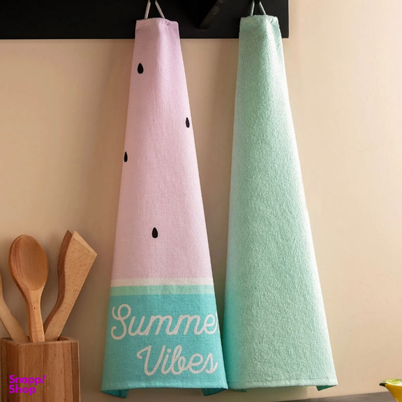 حوله آشپزخانه ال سی دابلیو هوم مدل summer مجموعه 2 عددی