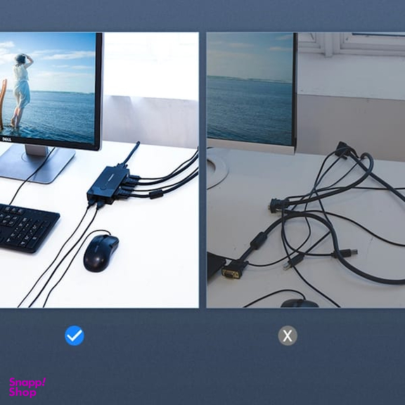 سوئیچ KVM دو پورت VGA یوگرین کد 30357