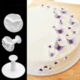 کاتر شیرینی پزی به گز مدل پروانه مجموعه 3 عددی
