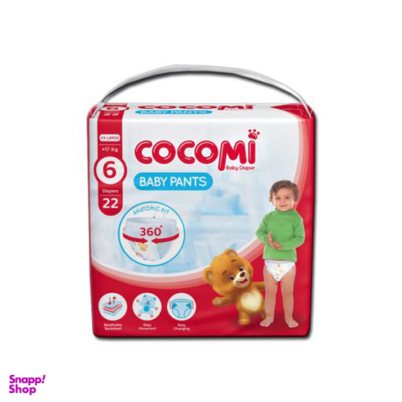 پوشک شورتی کودک کوکومی سایز 6 بسته 22 عددی