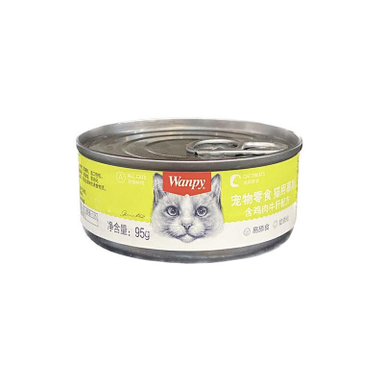 کنسرو غذای گربه ونپی مدل مرغ و جگر گاو وزن 95 گرم