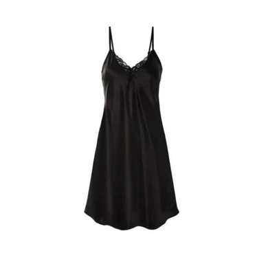 لباس خواب زنانه اسمارا مدل ساتن ابریشم کد 376 رنگ مشکی