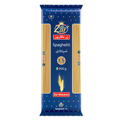 ماکارونی قطر ۱.۵ زر ماکارون وزن ۹۰۰ گرم