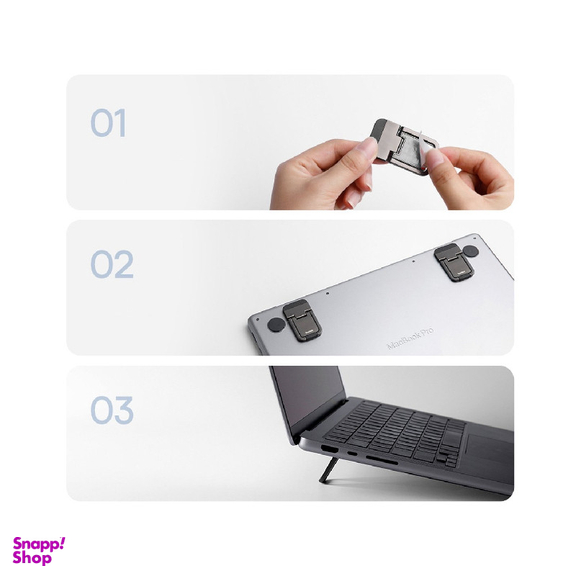 پایه نگهدارنده لپ تاپ بیسوس مدل Slim Laptop Kickstand LUZC000013 بسته 2 عددی