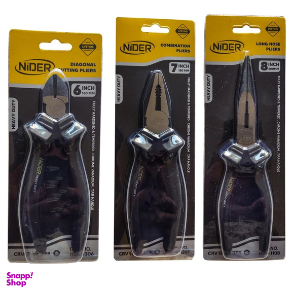 انبر دست و سیم چین و دم باریک نیدر مدل AJ-NDR-3PACK