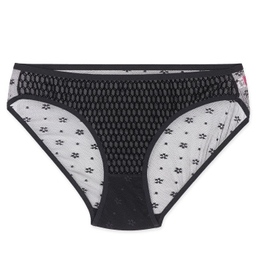 ست دو شورت و سوتین هارنس دار ژوبین طرح لونه زنبوری رنگ مشکی