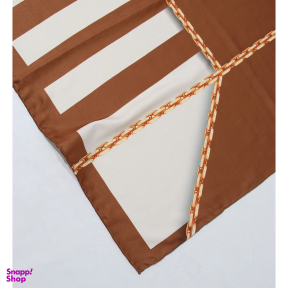 روسری زنانه آنالیا مدل ابریشم دست دوز طرح زنجیری کلاسیک کد ana-2821