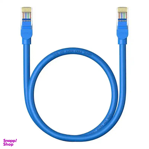 کابل شبکه باسئوس مدل Round RJ45 Cat6 طول 50 سانتی‌ متر