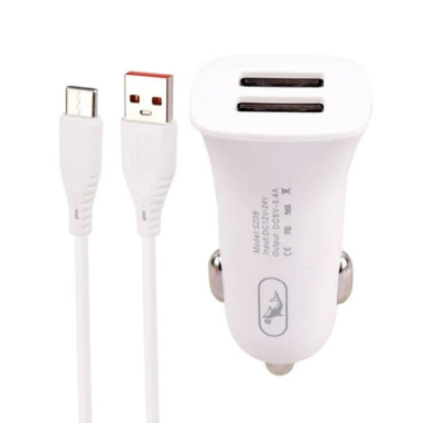 شارژر فندکی 15 وات اسکای دلفین مدل SZ09T به همراه کابل تبدیل USB-C