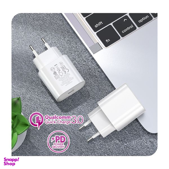 شارژر دیواری هوکو مدل N22 PD 25W به همراه کابل تبدیل USB-C