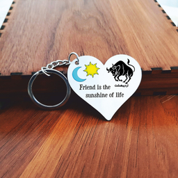 جاکلیدی گيلواره زراوشان مدل ماه تولد اردیبهشت طرح ماه و خورشید کد TA0L