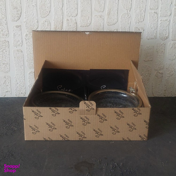 ست پیاله و پيش دستی برنجی سالینو کد B-20102011 بسته 12 عددی