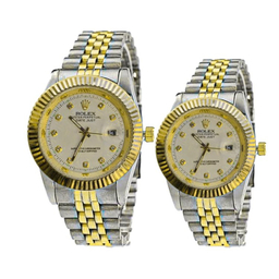 ست ساعت مچی عقربه ای زنانه و مردانه مدل دیت جاست کد SGW