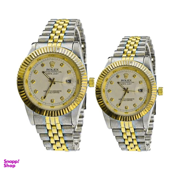 ست ساعت مچی عقربه ای زنانه و مردانه مدل دیت جاست کد SGW