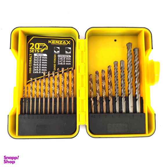 مته فلز و الماسه کنزاکس مدل KDB-120  مجموعه 20 عددی