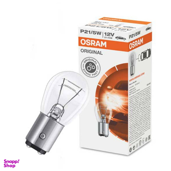 لامپ خطر 2 کنتاکت اسرام مدل پایه P21/5W بسته دو عددی