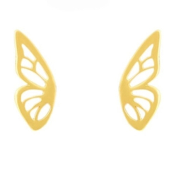 گوشواره طلا 18 عیار زنانه طرح پروانه کد A99