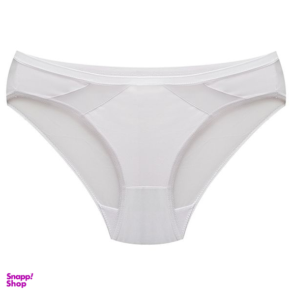 ست شورت و سوتین زنانه پانیذ مدل ساتن وسط توری بدون فنر کد 4648 رنگ سفید