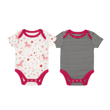 بادی آستین کوتاه نوزادی مدل 6224 مجموعه 2 عددی